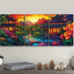 3pcs Colorful ancient Chinese buildings Wall Art Set Canvas Framed 40x60cm - High Quality Print 100% Australian Made Wall Canvas Ready to Hang