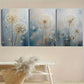 3pcs Beautiful Dandelion Abstract Art Metal Print Ready to Hang Art