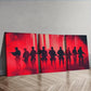 3pcs  Soldiers in Formation Silhouette Wall Art Set Canvas Framed 40x60cm - High Quality Print 100% Australian Made Wall Canvas Ready to Hang