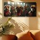 3pcs Stylish Dogs in Fashion Glasses & Golden Hats Metal Print Ready to Hang Art