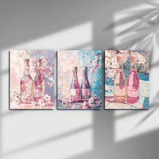 3pcs Vibrant Summer Beverage Metal Print Ready to Hang Art