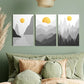 3pcs Geometric Art of Mountains Scenery Metal Print Ready to Hang Art