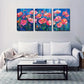 3pcs Monet-Style Impressionist Floral Painting Metal Print Ready to Hang Art