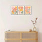 3pcs Choice Flower Pattern Decoration Poster Metal Print Ready to Hang Art
