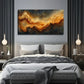 Golden Abstract Suitable Wall Art Canvas Office Home Room Framed 120x60cm