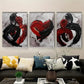 3pcs Modern Abstract Love And Sadness  Metal Print Ready to Hang Art
