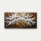 Elegant White Blossom Tree Wall Art Canvas Office Home Room Framed 80x45cm