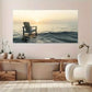 Beach Chair on Calm Sea wall canvas office home room framed 120x60cm