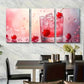3pcs Cherry Cocktail Trendy French Drink Metal Print Ready to Hang Art