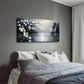 Serene White Blossoming Tree Wall Art Canvas Office Home Room Framed 120x60cm