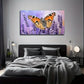 Vibrant Purple Lavender & Brown Wall Art Canvas Office Home Room Framed 80x45cm