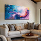 Dreamy Blue Purple Pink Wall Art Canvas Office Home Room Framed 120x60cm