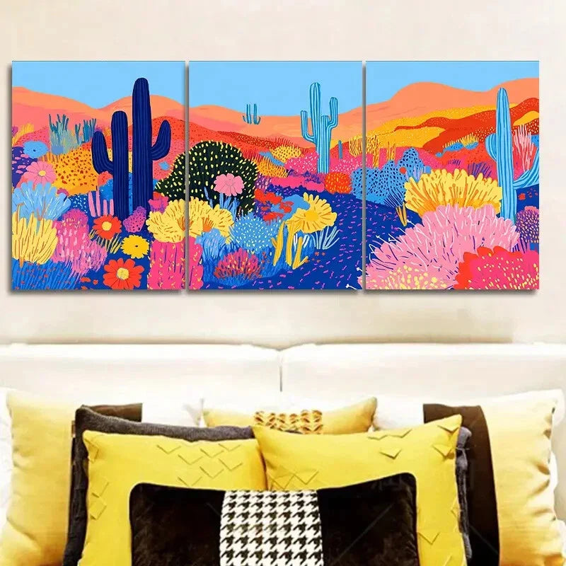 3pcs Mushroom garden Wall Art Set Canvas Framed 40x60cm - High Quality Print 100% Australian Made Wall Canvas Ready to Hang
