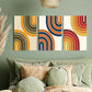 3pcs Medieval Modern Geometric Rainbow Retro-theme Metal Print Ready to Hang Art