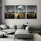 3pcs  Elk & Moonlight Scenery, Metal Print Ready to Hang Art