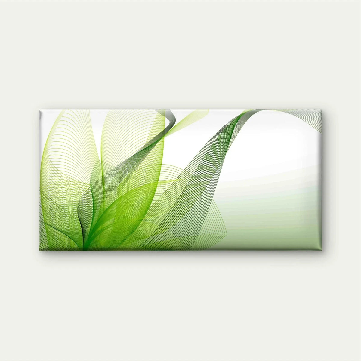 Green Background With Lines Wall Art Canvas Office Home Room Framed 120x60cm