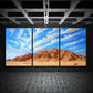 3pcs Desert Desolate Edge Blue Sky Metal Print Ready to Hang Art