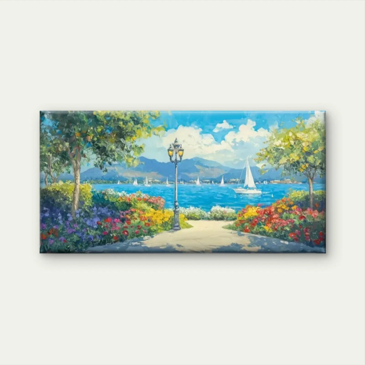 Seaside Scenery Blue Sky Wall Art Canvas Office Home Room Framed 120x60cm