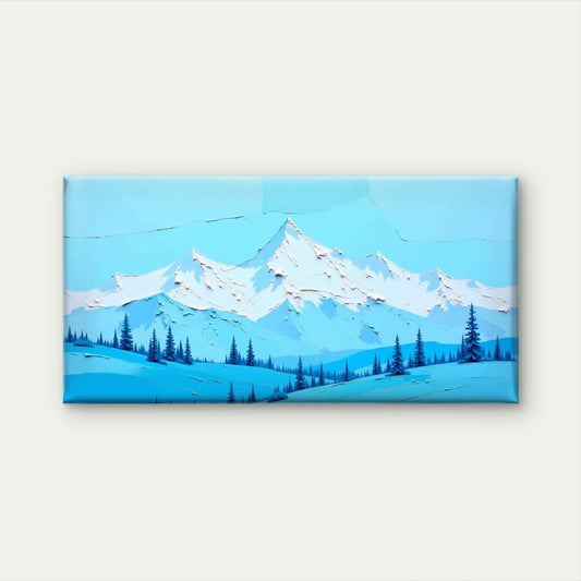 Soft Landscape Illustration Wall Art Canvas Office Home Room Framed 80x45cm