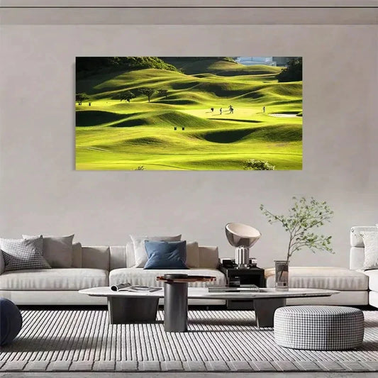 Golf Course Aesthetic Decor Wall Art Canvas Office Home Room Framed 120x60cm