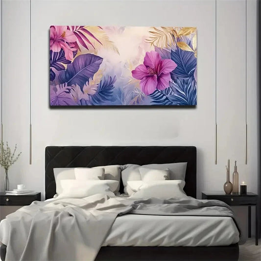 Hazy Gradient Background Wall Art canvas office home room framed 120x60cm