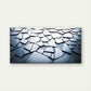 Abstract Broken Metallic Shards Wall Art Canvas Office Home Room Framed 120x60cm