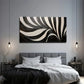 Zebra Pattern Composition Wall Art Canvas Office Home Room Framed 80x45cm