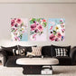 3pcs Rose Creative Paintings Metal Print Ready to Hang Art