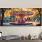 3pcs ink Carousel Design Classic Style Metal Print Ready to Hang Art