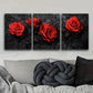 3pcs  Gothic red rose Art Painting  Metal Print Ready to Hang Art