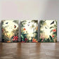 3pcs Vibrant Tropical Jungle Birds and Flowers Metal Print Ready to Hang Art
