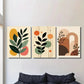 3pcs Colorful Geometric & Nature-Inspired Design Metal Print Ready to Hang Art
