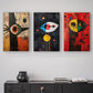 3pcs Modern Geometric Shapes Luxury Metal Print Ready to Hang Art