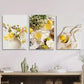 3pcs Picnic Delicacies Lemon Grape Art Paintings Metal Print Ready to Hang Art