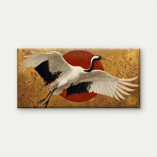 Rising Sun and Floral Patterns Wall Art Canvas Office Home Room Framed 80x45cm