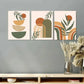 3pcs Boho Abstract Mid Century Painting Metal Print Ready to Hang Art
