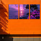 3pcs Cherry Blossom Lake Sunset Canvas Framed 40x60cm - High Quality Print 100% Australian Made Wall Canvas Ready to Hang