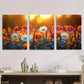 3pcs Autumn Wildflowers and Grasses Metal Print Ready to Hang Art