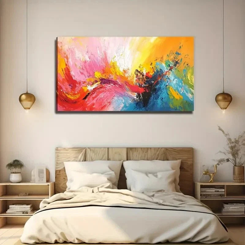 Abstract Suitable Decorative Wall Art Canvas Office Home Room Framed 120x60cm