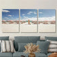 3pcs Miami Beach Grand Beach Hotel Coastal Lands, Metal Print Ready to Hang Art
