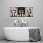 3pcs Orange and Portrait Fashion Black Girl  Metal Print Ready to Hang Art