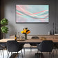 Pink Blue Green Ribbon Inter Wall Art Canvas Office Home Room Framed 80x45cm
