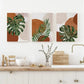 3pcs Geometric Neutral Green Brown Beige Metal Print Ready to Hang Art