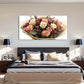 White Pink Flowers Aesthetic Wall Art Canvas Office Home Room Framed 120x60cm