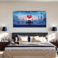 Romantic Cityscape Love Night Wall Art Canvas Office Home Room Framed 120x60cm