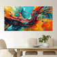 Vibrant Colorful Fluid Wall Art wall canvas office home room framed 120x60cm