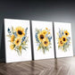 3pcs Rustic Art Of Sunflowers Canvas Framed 40x60cm - High Quality Print 100% Australian Made Wall Canvas Ready to Hang