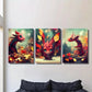 3pcs Fantasy western dragon art Metal Print Ready to Hang Art