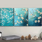 3pcs Green And White Blooming Almond Trees  Wall Art Set Canvas Framed 40x60cm - High Quality Print 100% Australian Made Wall Canvas Ready to Hang