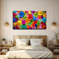 Colorful Umbrella Vibrant Wall Art Canvas Office Home Room Framed 80x45cm